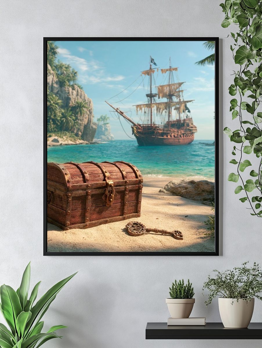 Pirate Treasure Island Poster. — room view 4