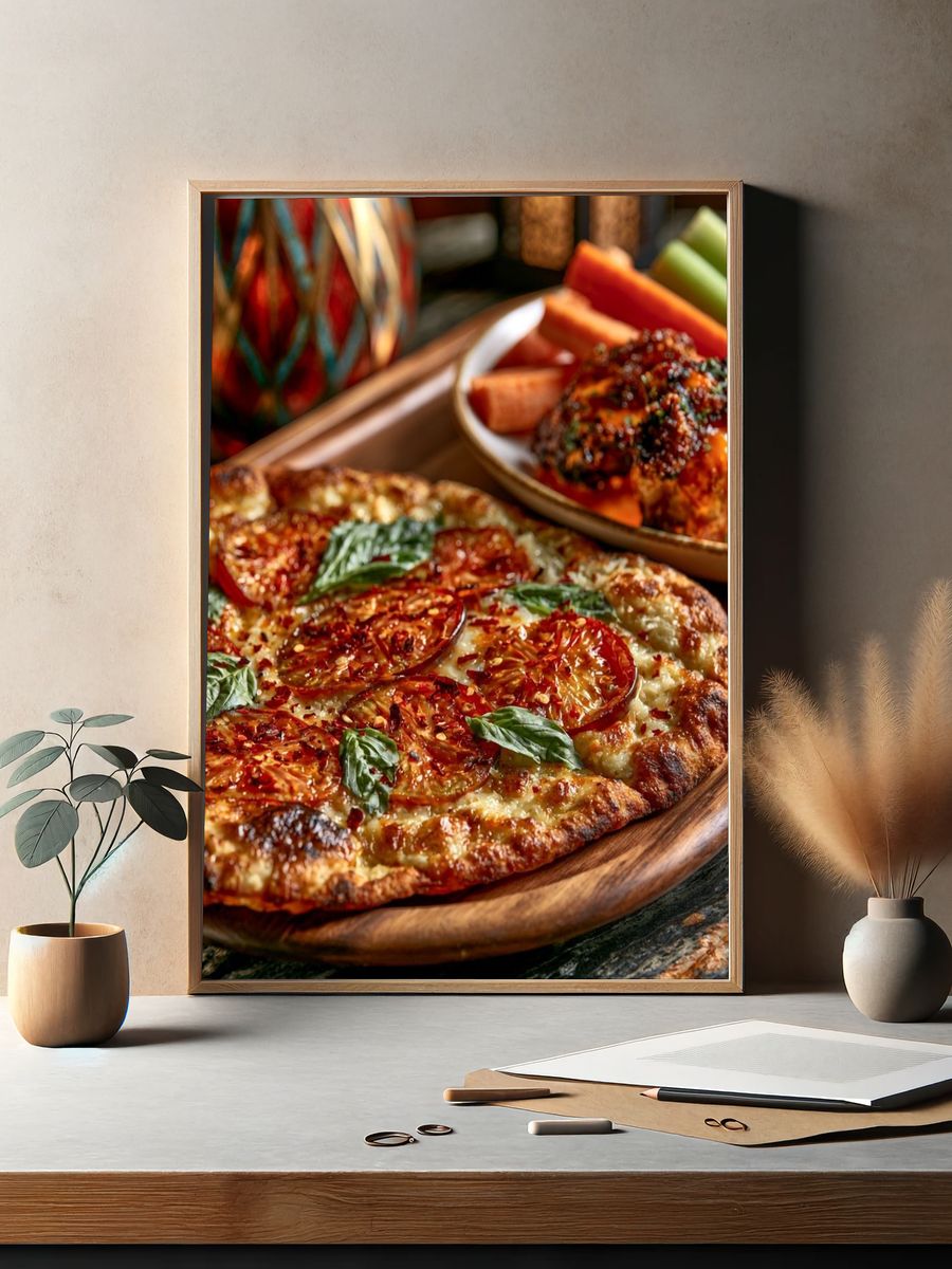 Gourmet Pizza Food Photography Poster. — room view 2