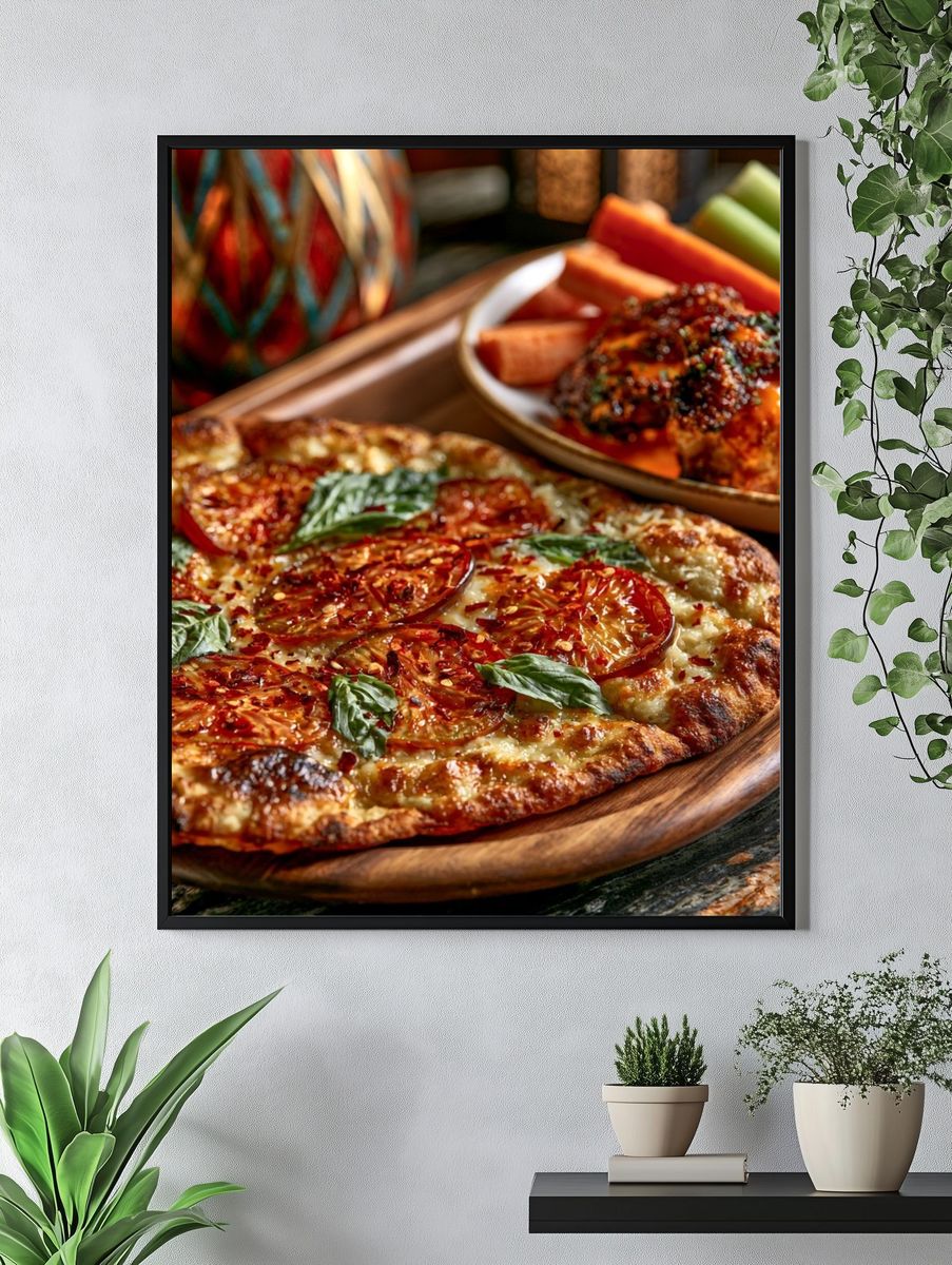 Gourmet Pizza Food Photography Poster. — room view 4