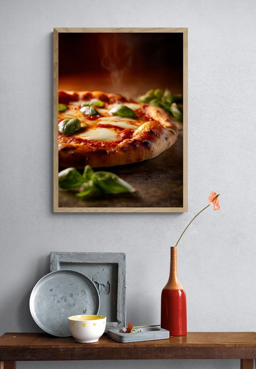 Delicious Margherita Pizza — Food Print. — room view 3