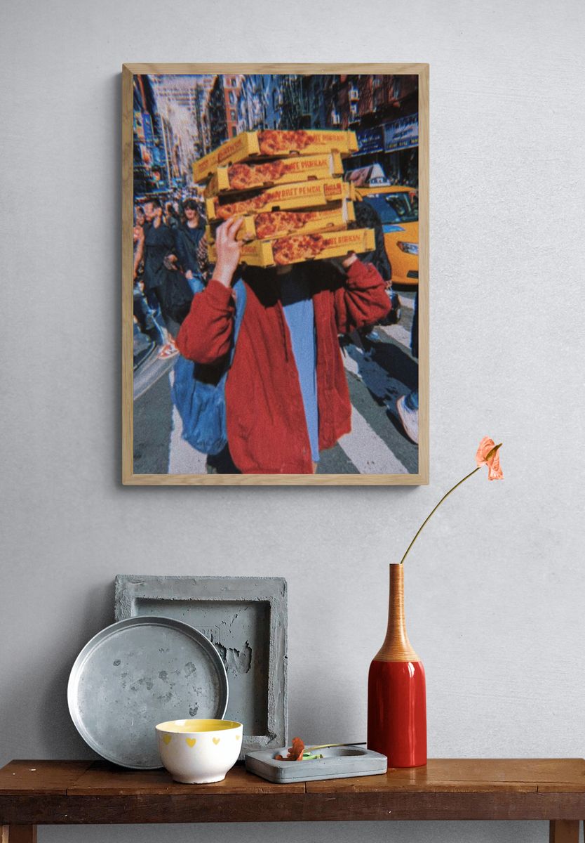 Pizza Parade Street Photography Poster. — room view 3