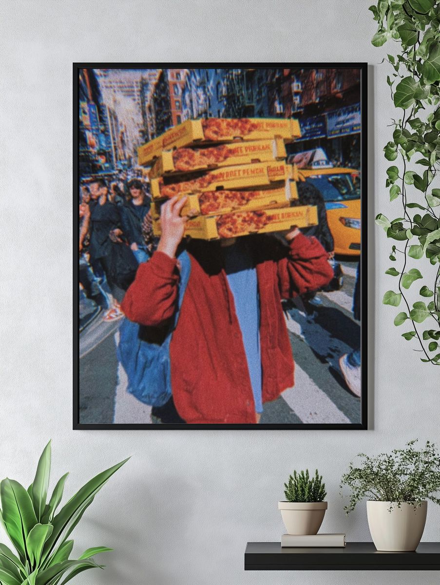 Pizza Parade Street Photography Poster. — room view 4