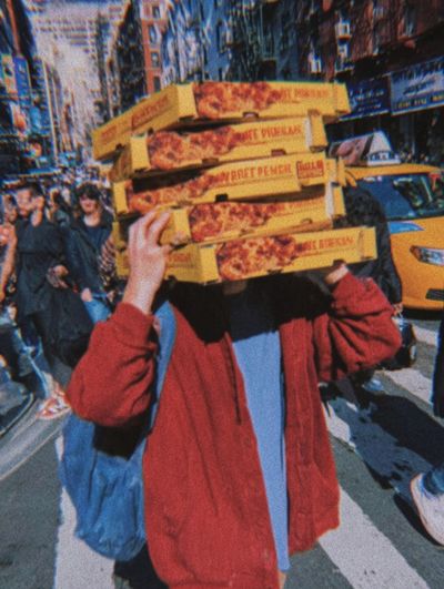Pizza Parade Street Photography Poster. poster
