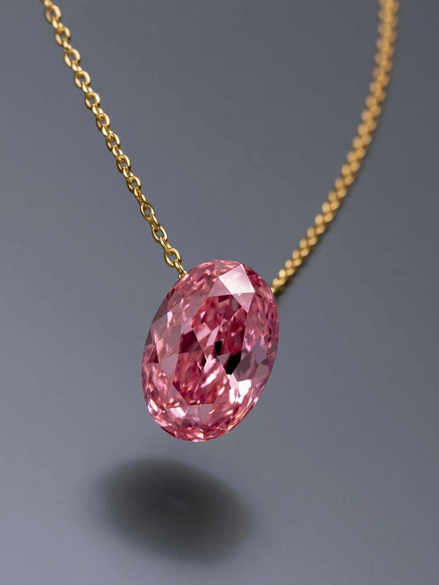 Pink Gem Pendant Photography Poster. poster detail