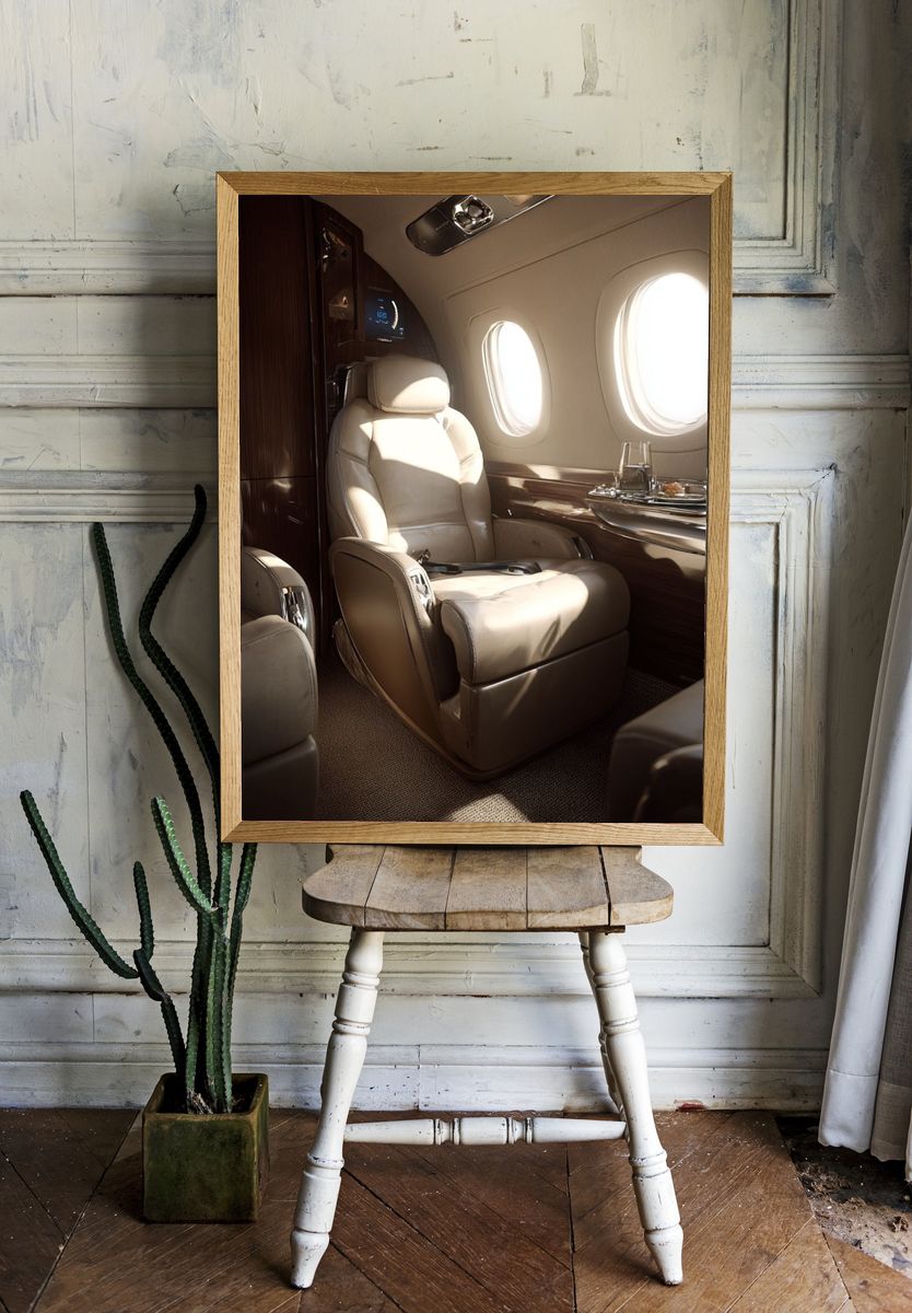 Private Jet Cabin Photography Poster. — room view 1