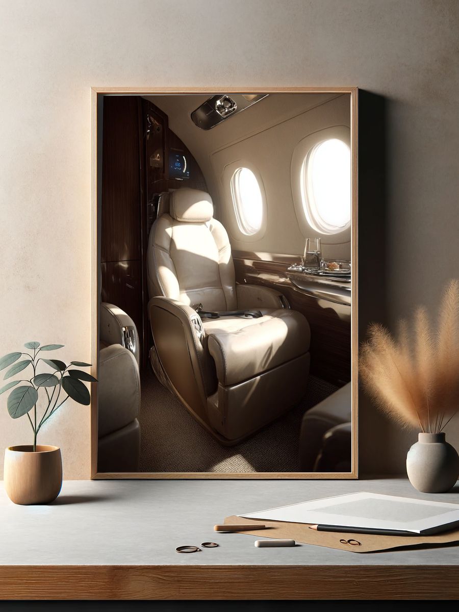 Private Jet Cabin Photography Poster. — room view 2