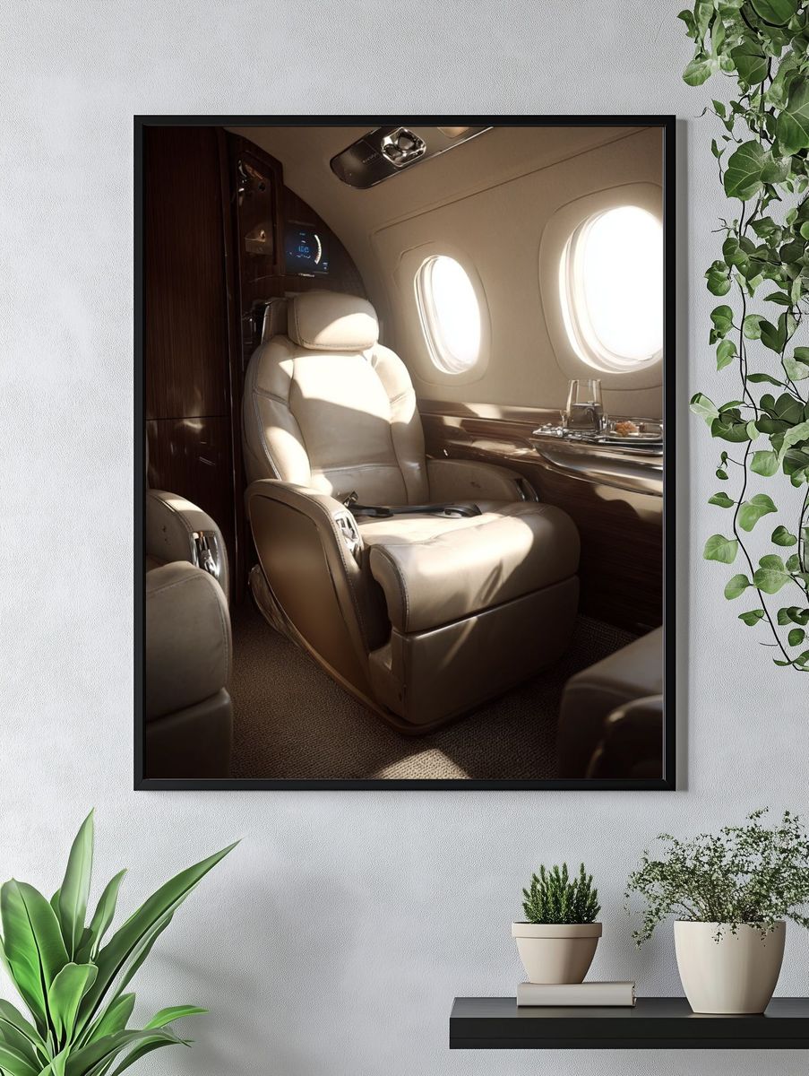 Private Jet Cabin Photography Poster. — room view 4