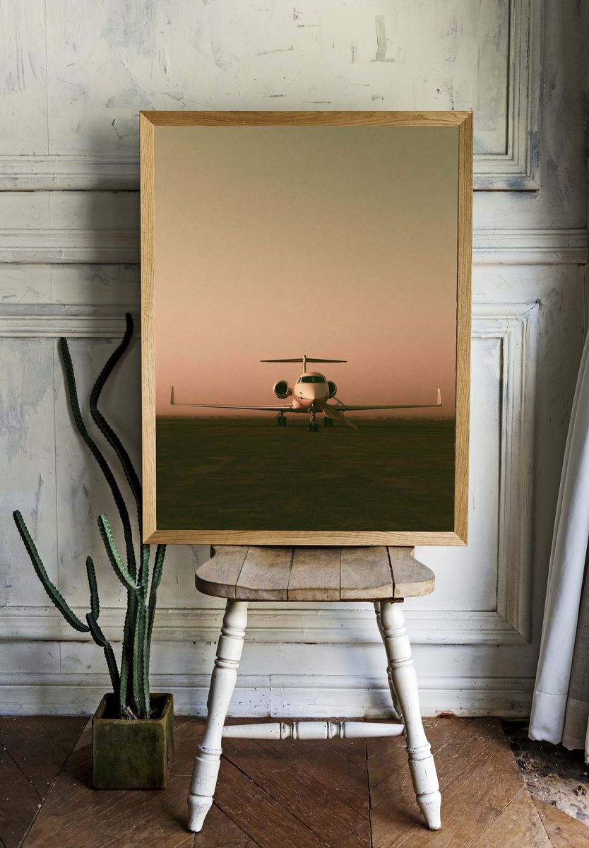 Private Jet Runway Photography Poster. room preview
