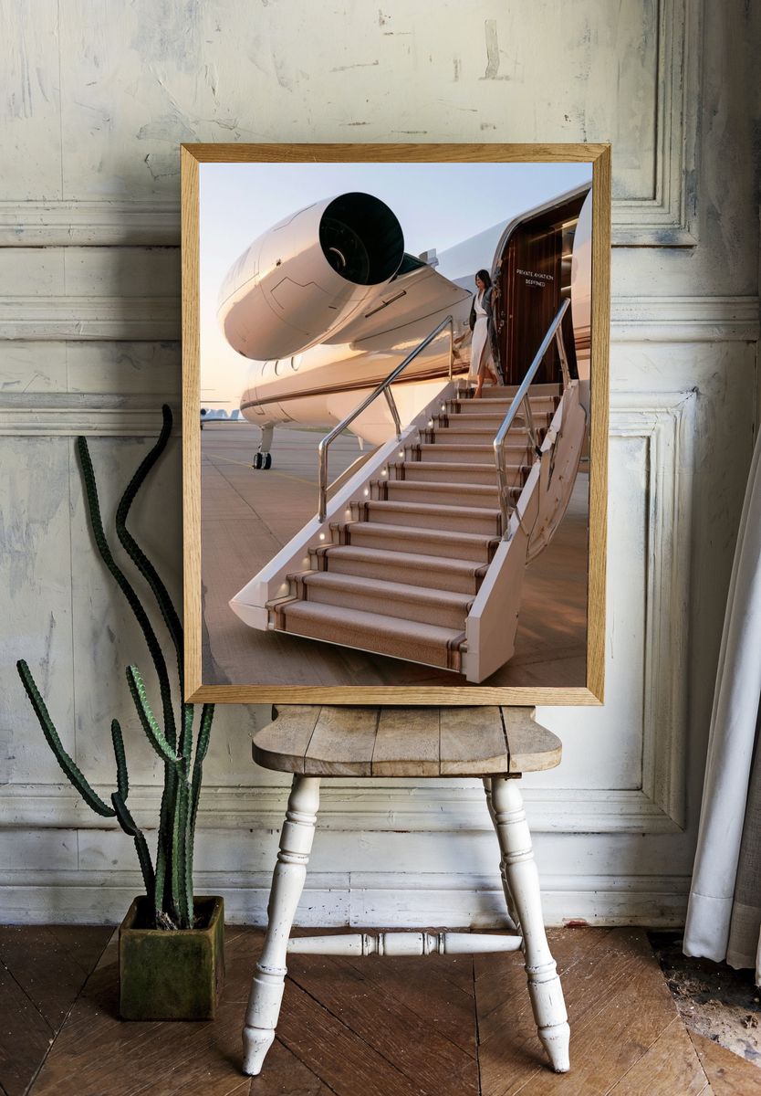 Private Jet Boarding Photography Poster. — room view 1