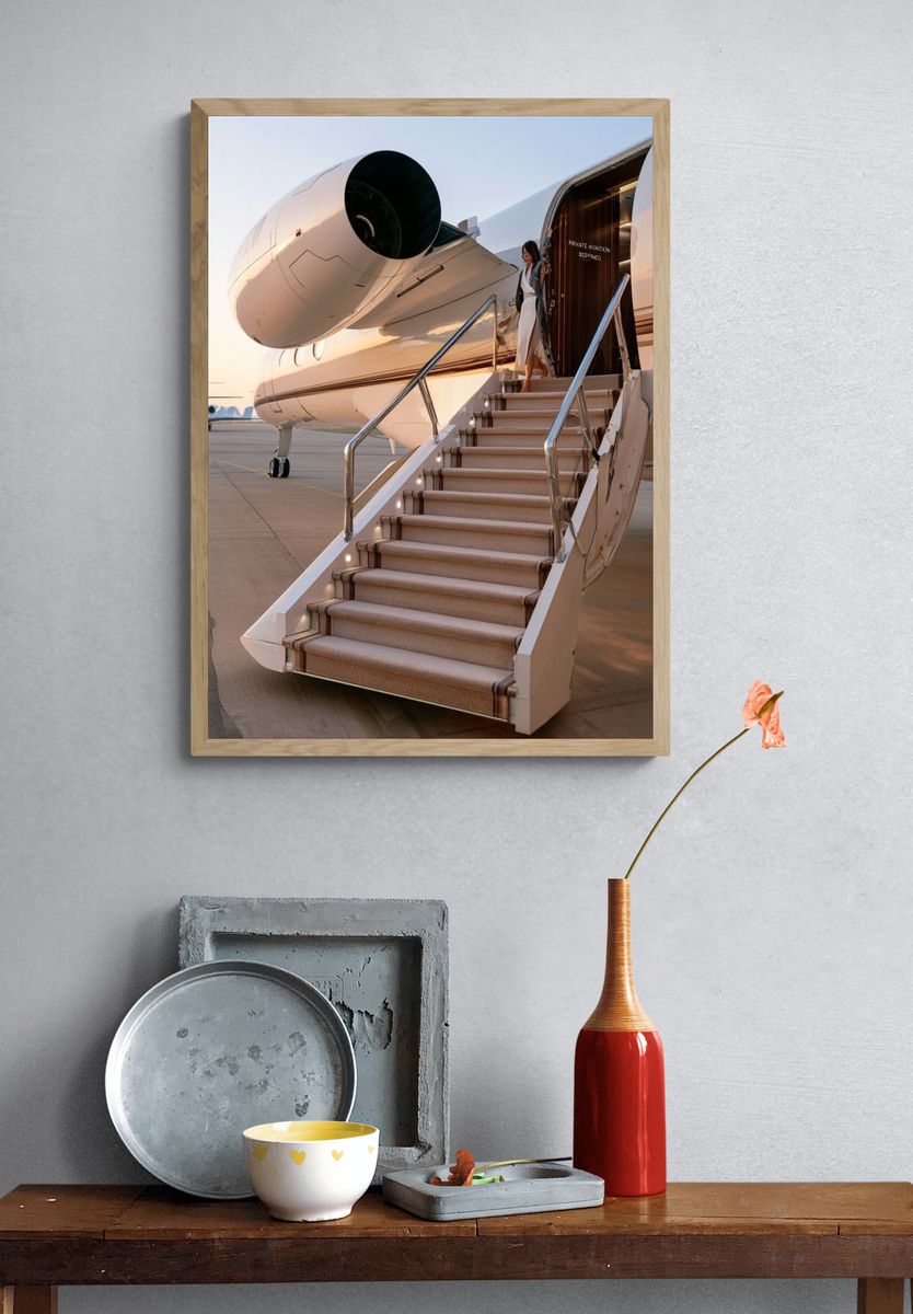 Private Jet Boarding Photography Poster. — room view 3