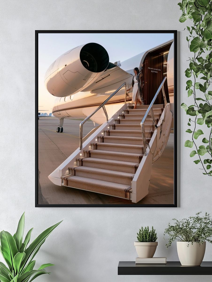Private Jet Boarding Photography Poster. — room view 4