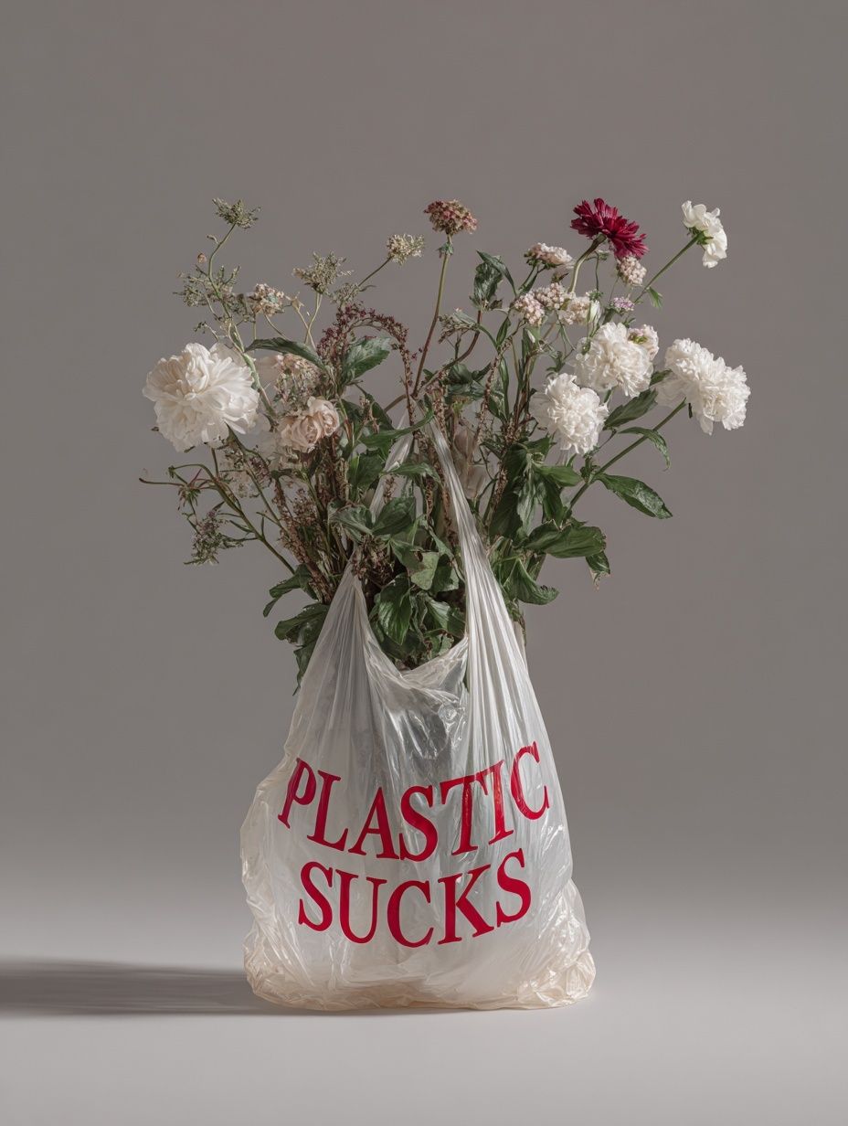 Plastic Sucks — Contemporary Art Print. poster detail