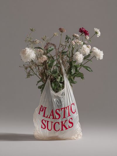 Plastic Sucks — Contemporary Art Print. poster