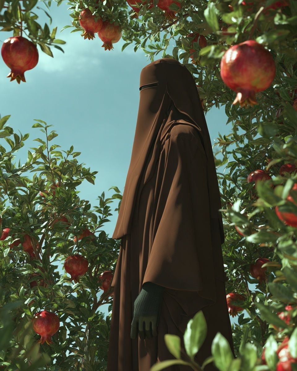 Pomegranate Orchard — Digital Art Print. poster detail