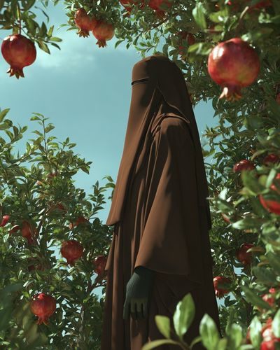 Pomegranate Orchard — Digital Art Print. poster