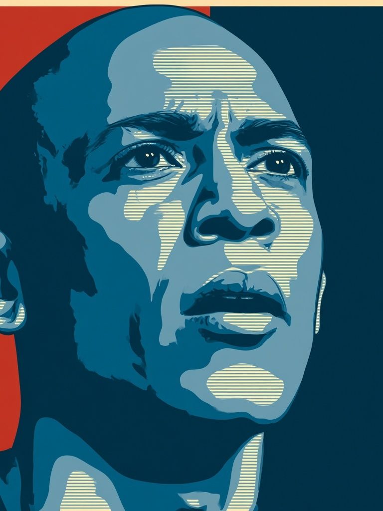 Obama Pop Art Poster. poster detail