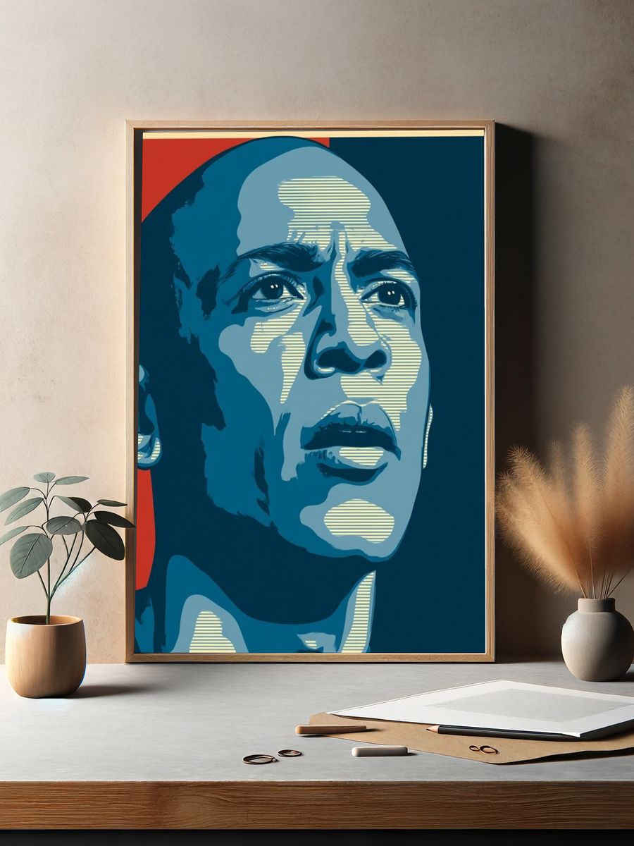 Obama Pop Art Poster. — room view 2