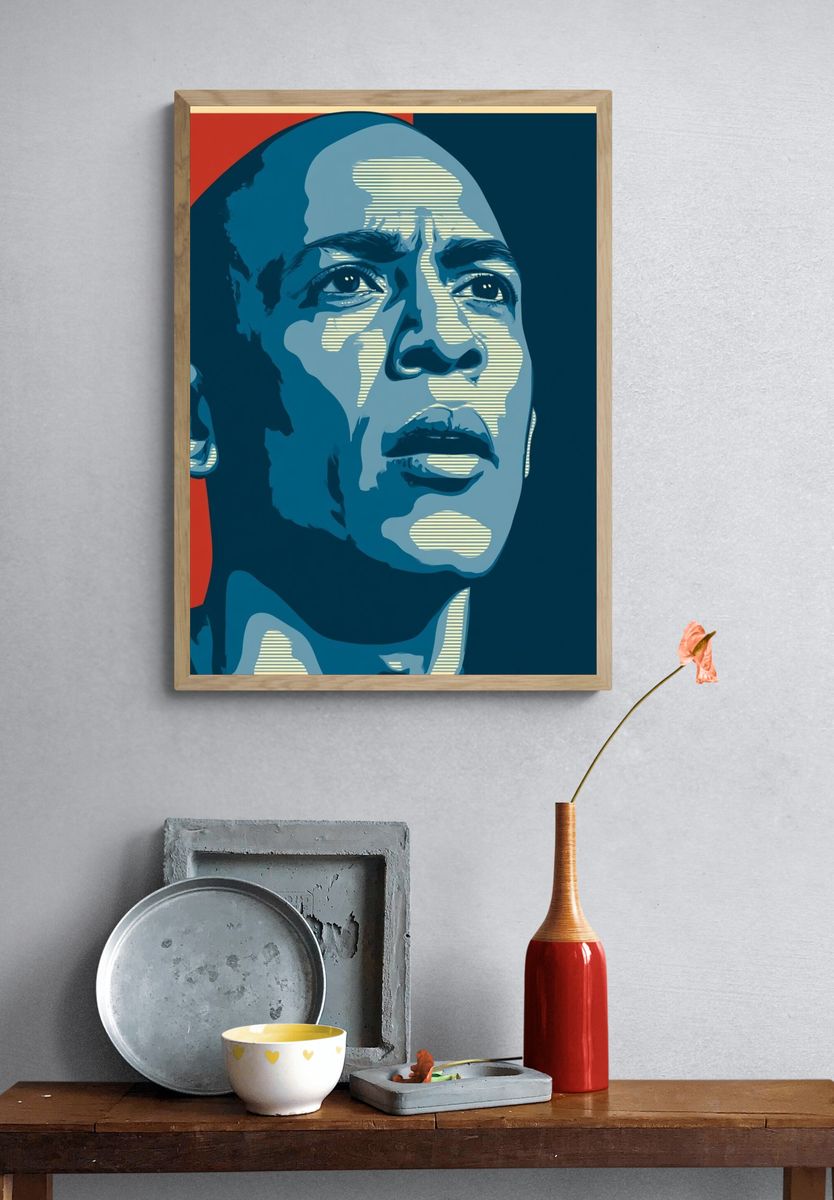 Obama Pop Art Poster. — room view 3