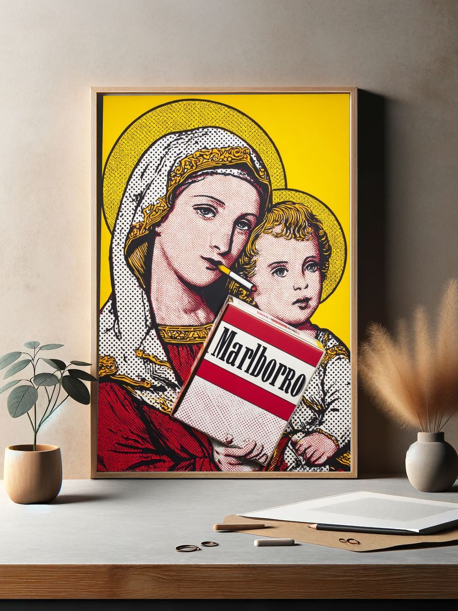 Madonna and Child — Pop Art Print. — room view 2