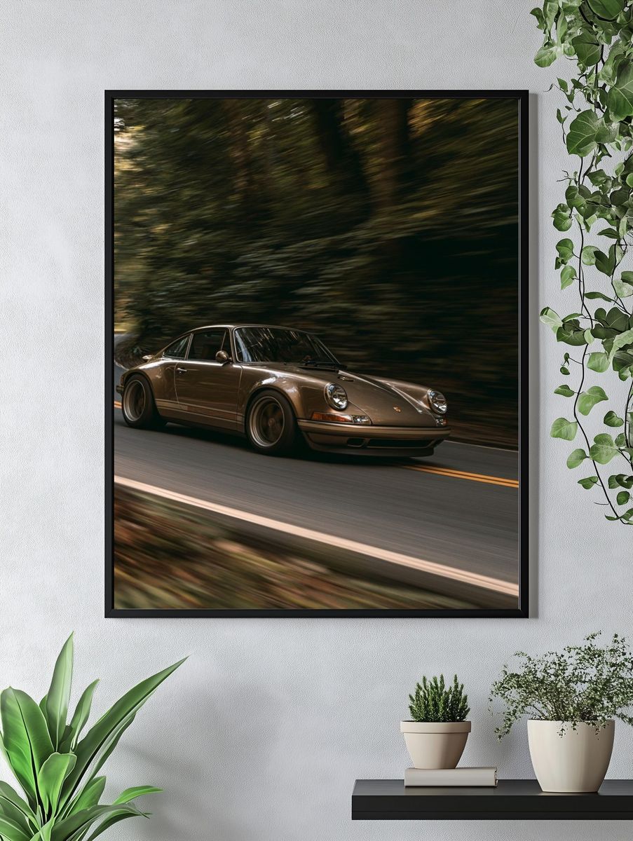 Porsche 911 Forest Drive Poster. — room view 4