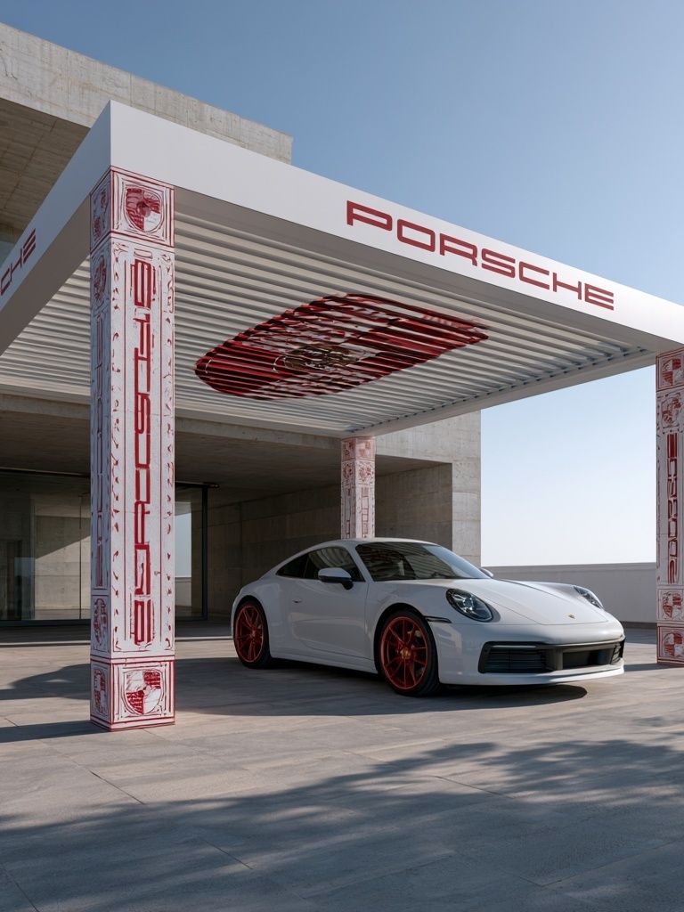 Porsche 911 Modern Photography Poster. poster detail