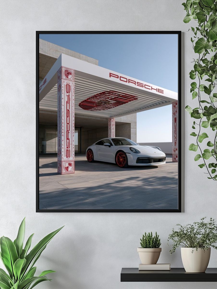 Porsche 911 Modern Photography Poster. — room view 4