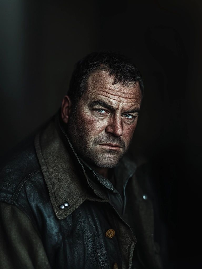 Moody Man Portrait Print. poster detail