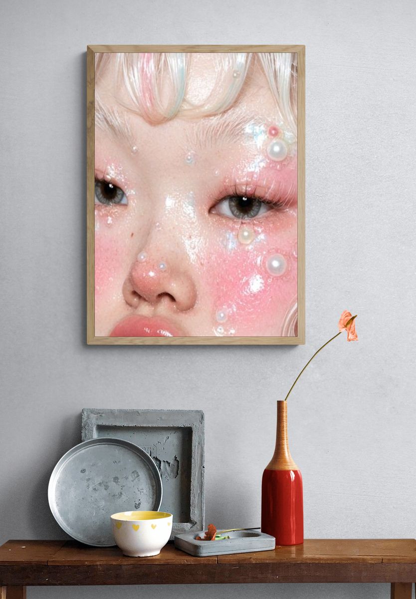 Pearl Doll Portrait Print. — room view 3