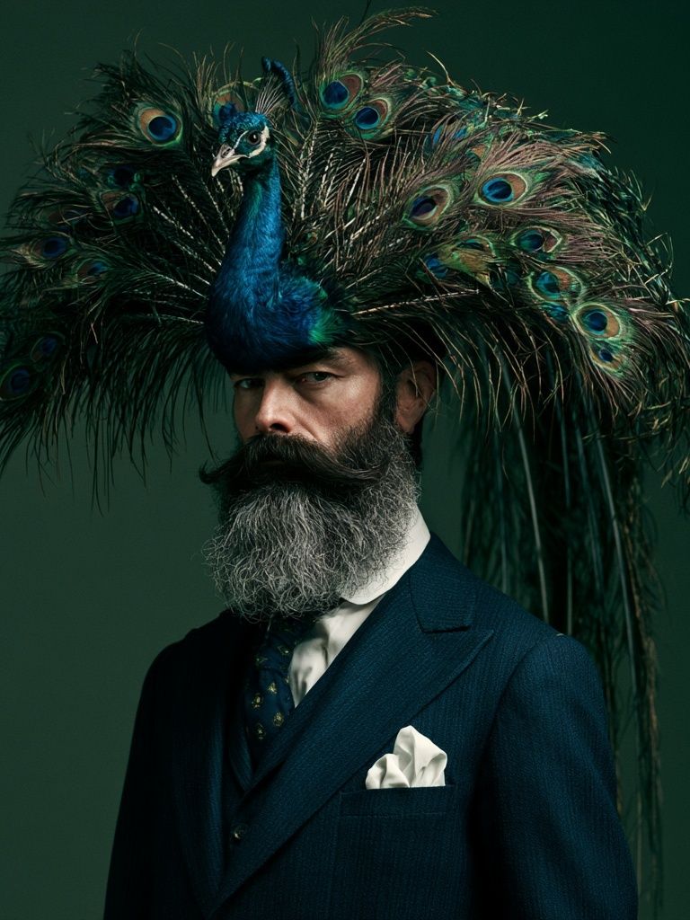 Peacock Portrait Photography Poster. poster — photography art