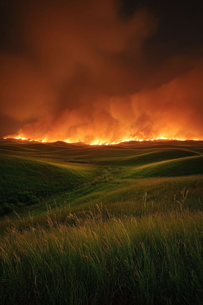 Prairie Firestorm Photography Poster. poster — photography art
