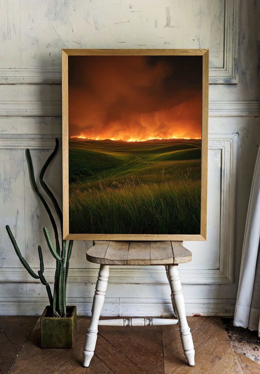Prairie Firestorm Photography Poster. room preview