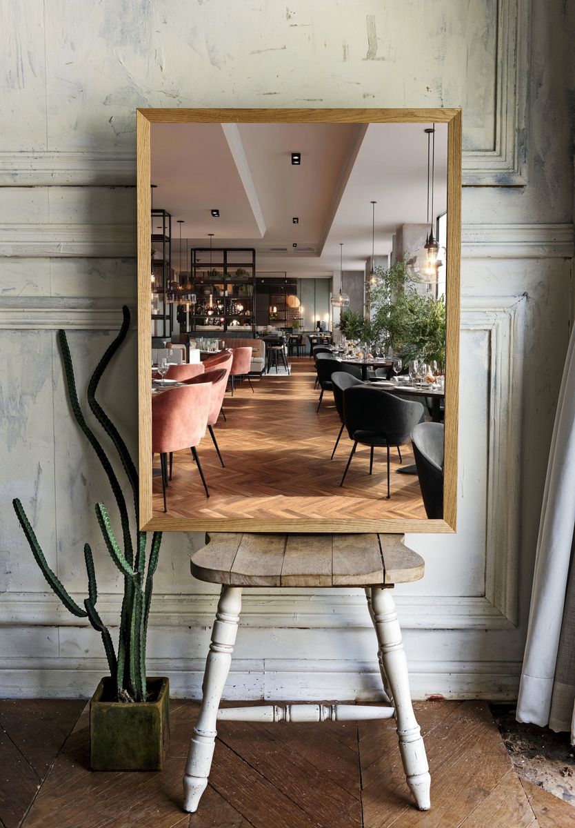 Modern Restaurant Interior Photography Poster. — room view 1