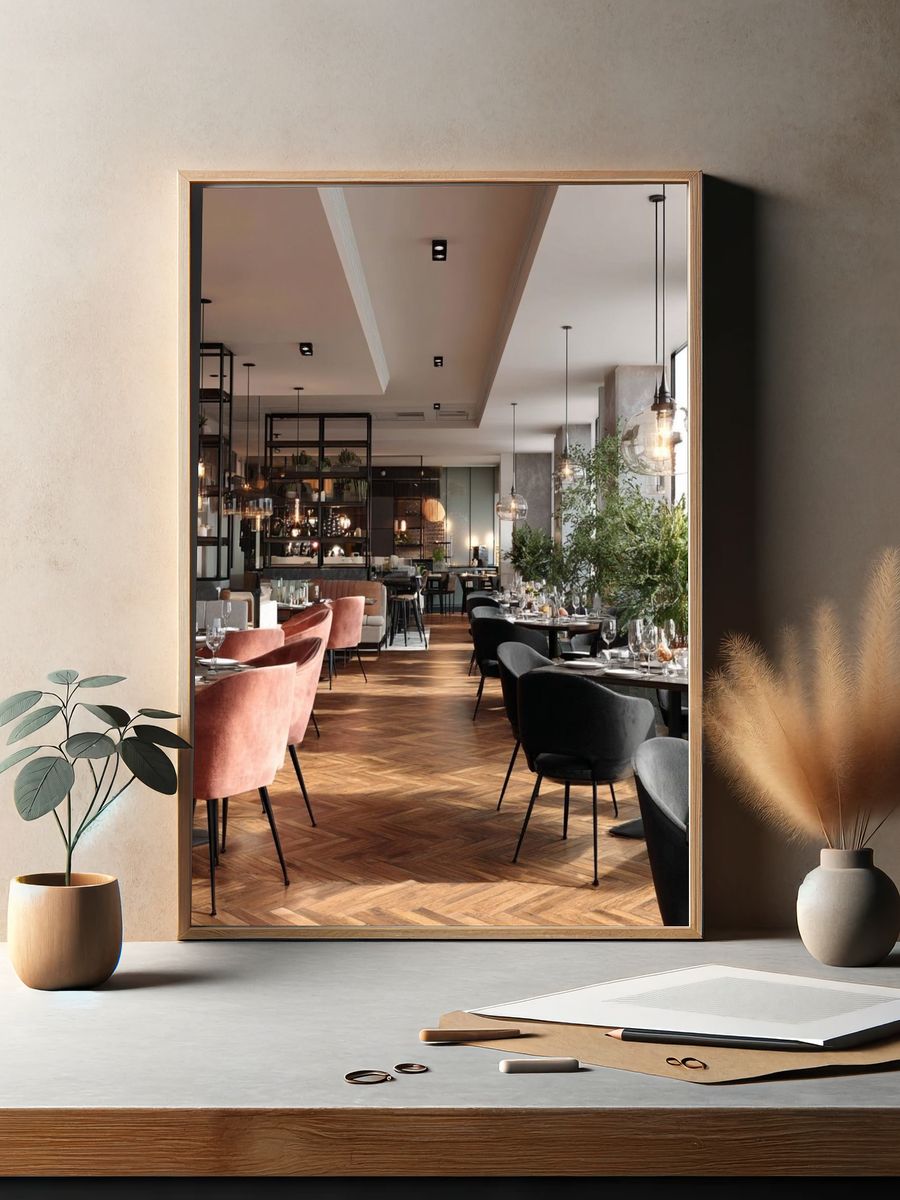 Modern Restaurant Interior Photography Poster. — room view 2