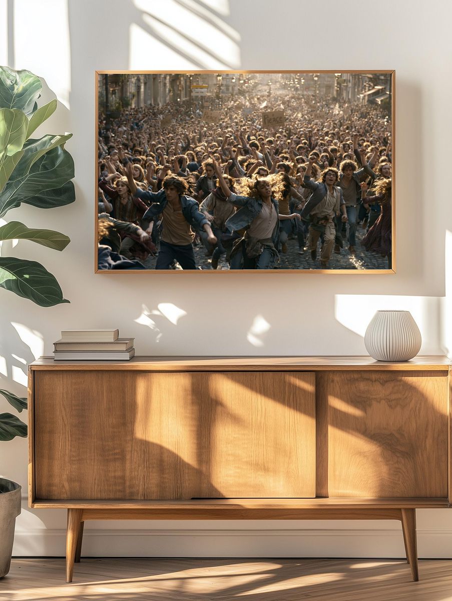 Peace Protest Crowd Photography Poster. — room view 3