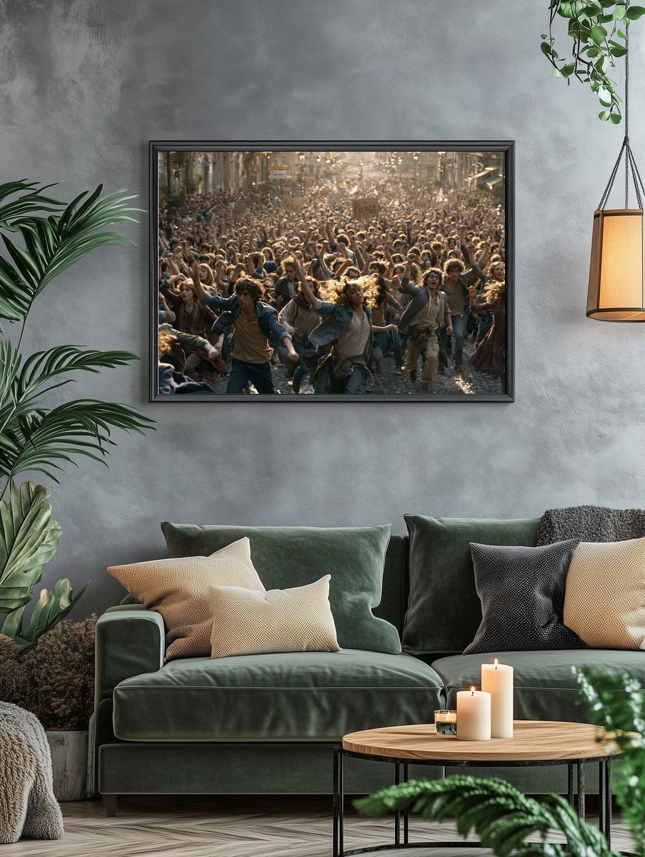 Peace Protest Crowd Photography Poster. — room view 4