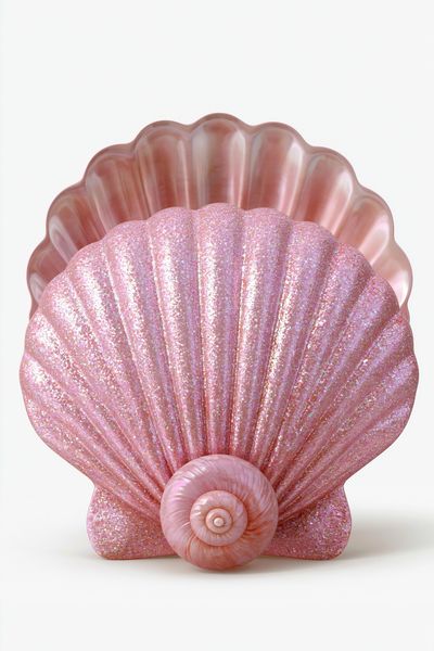 Pink Seashell Sculpture Print. poster