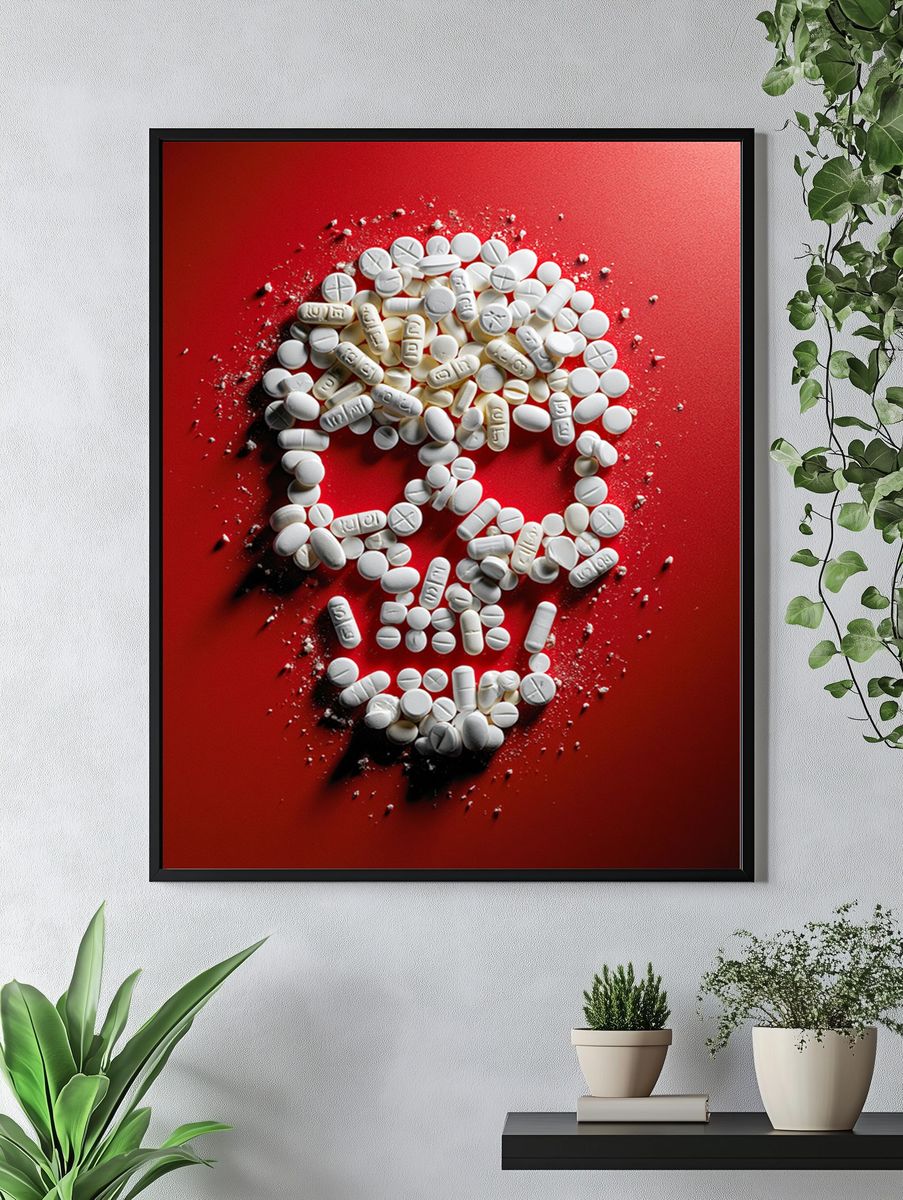 Pill Skull Photography Poster. — room view 4