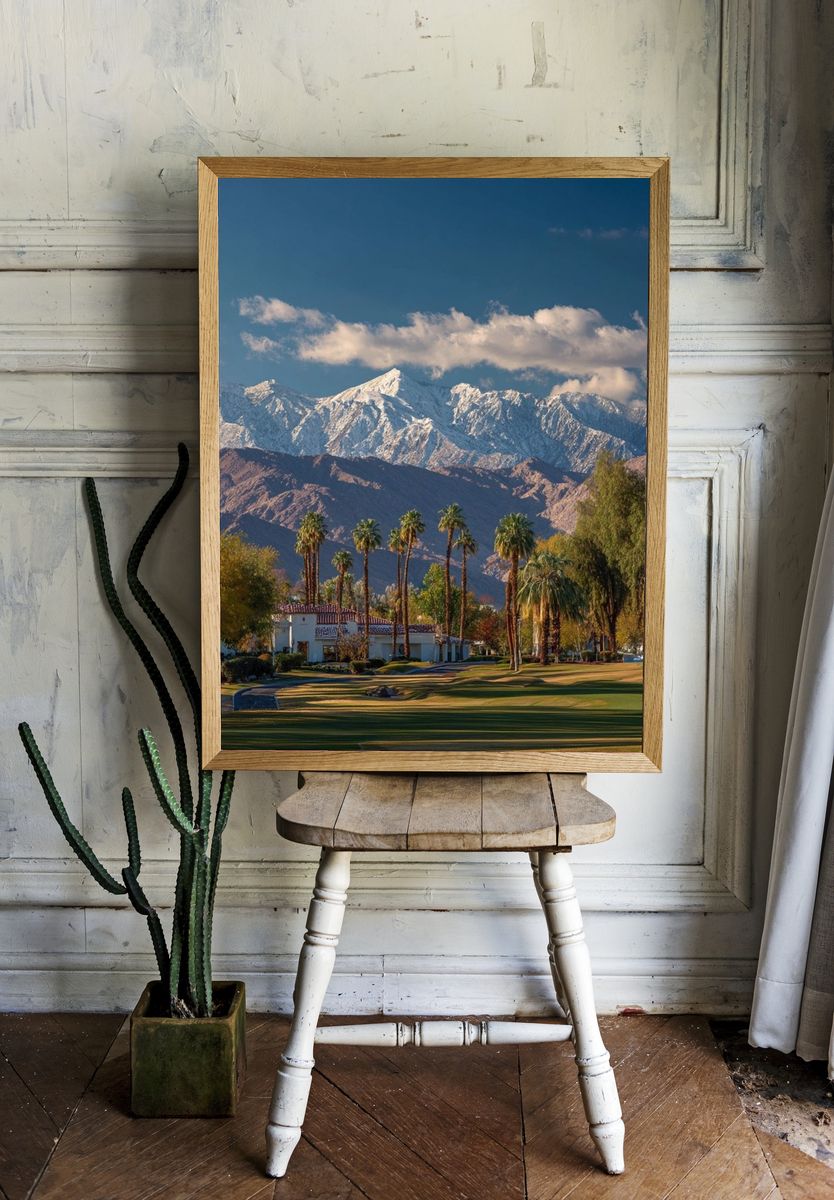 Palm Springs Mountain View Photography Poster. — room view 1