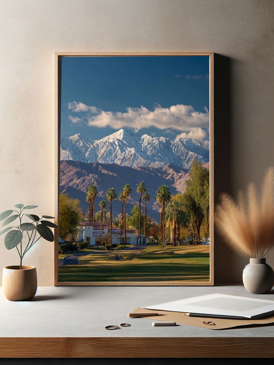 Palm Springs Mountain View Photography Poster. — room view 2