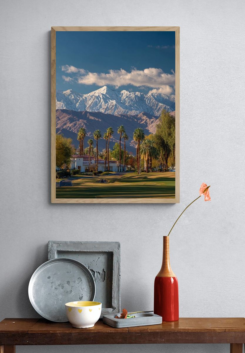 Palm Springs Mountain View Photography Poster. — room view 3