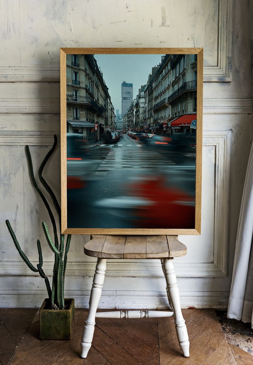 Paris Street Scene — Photography Print. — room view 1