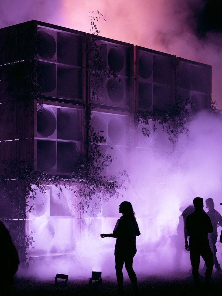 Purple Smoke Soundscape Photography Poster. poster detail
