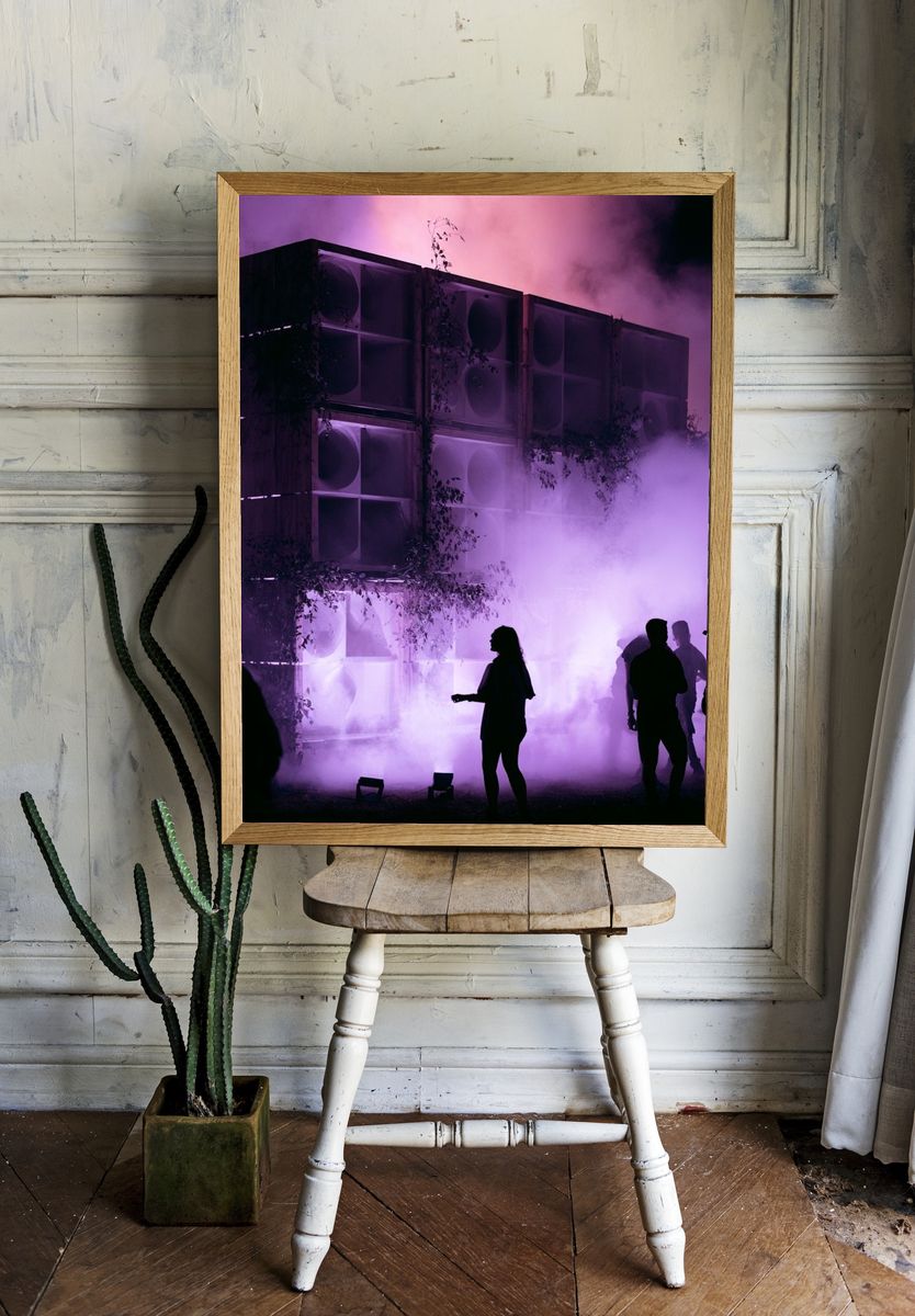 Purple Smoke Soundscape Photography Poster. room preview