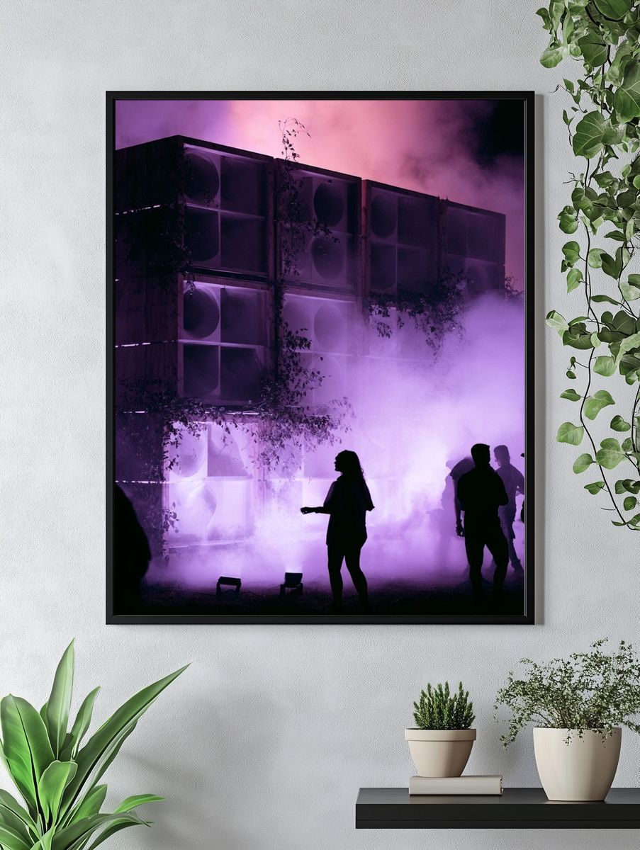 Purple Smoke Soundscape Photography Poster. — room view 4