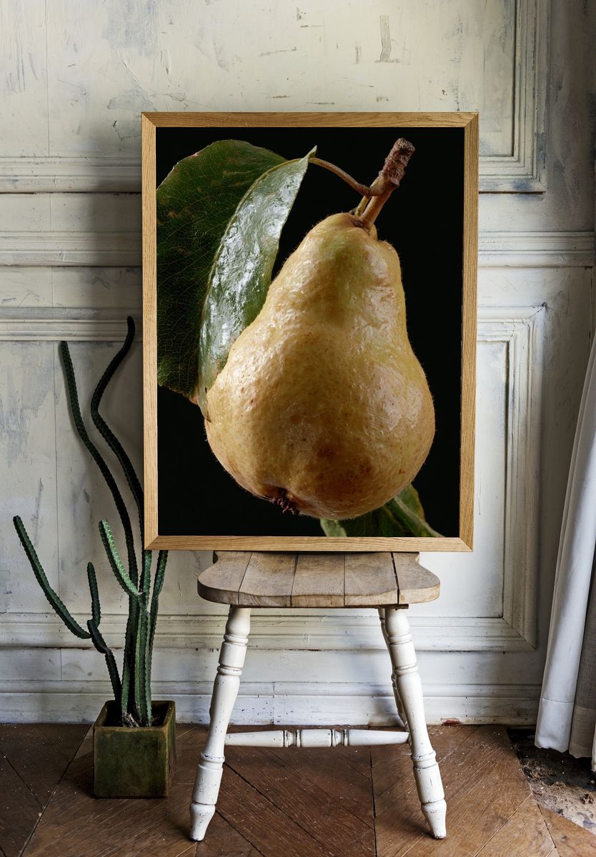 Pear Still Life Photography Poster. room preview