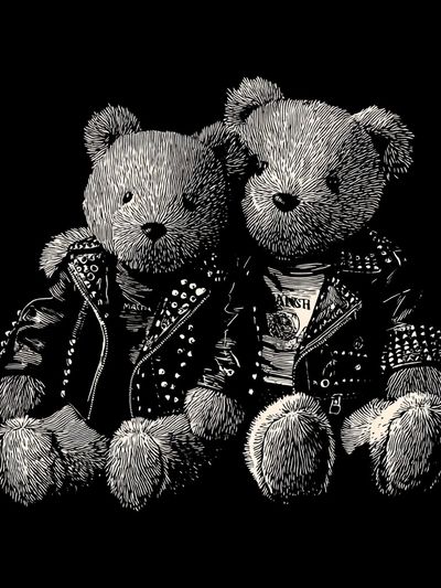 Punk Teddy Bears — Illustration Print. poster