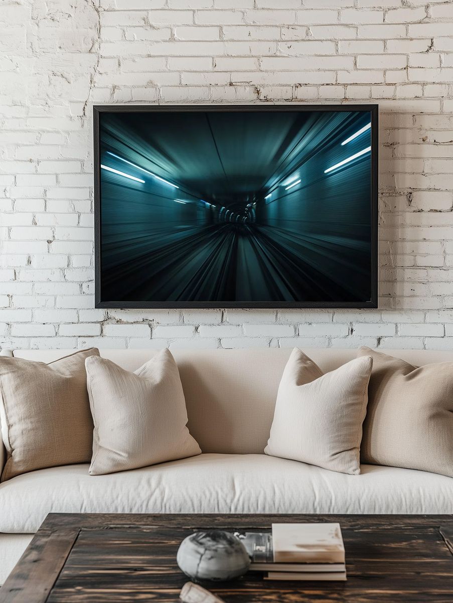 Urban Tunnel Motion — Photography Print. — room view 1