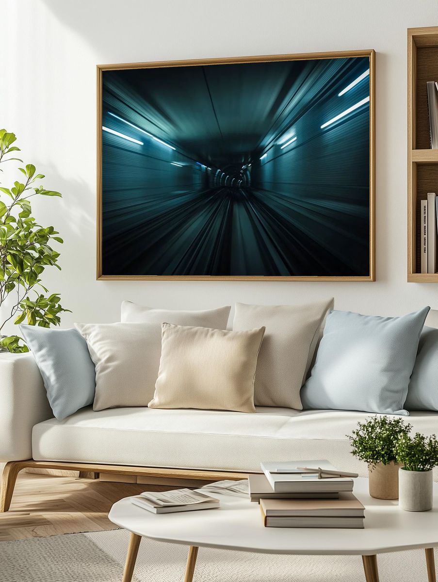 Urban Tunnel Motion — Photography Print. — room view 2