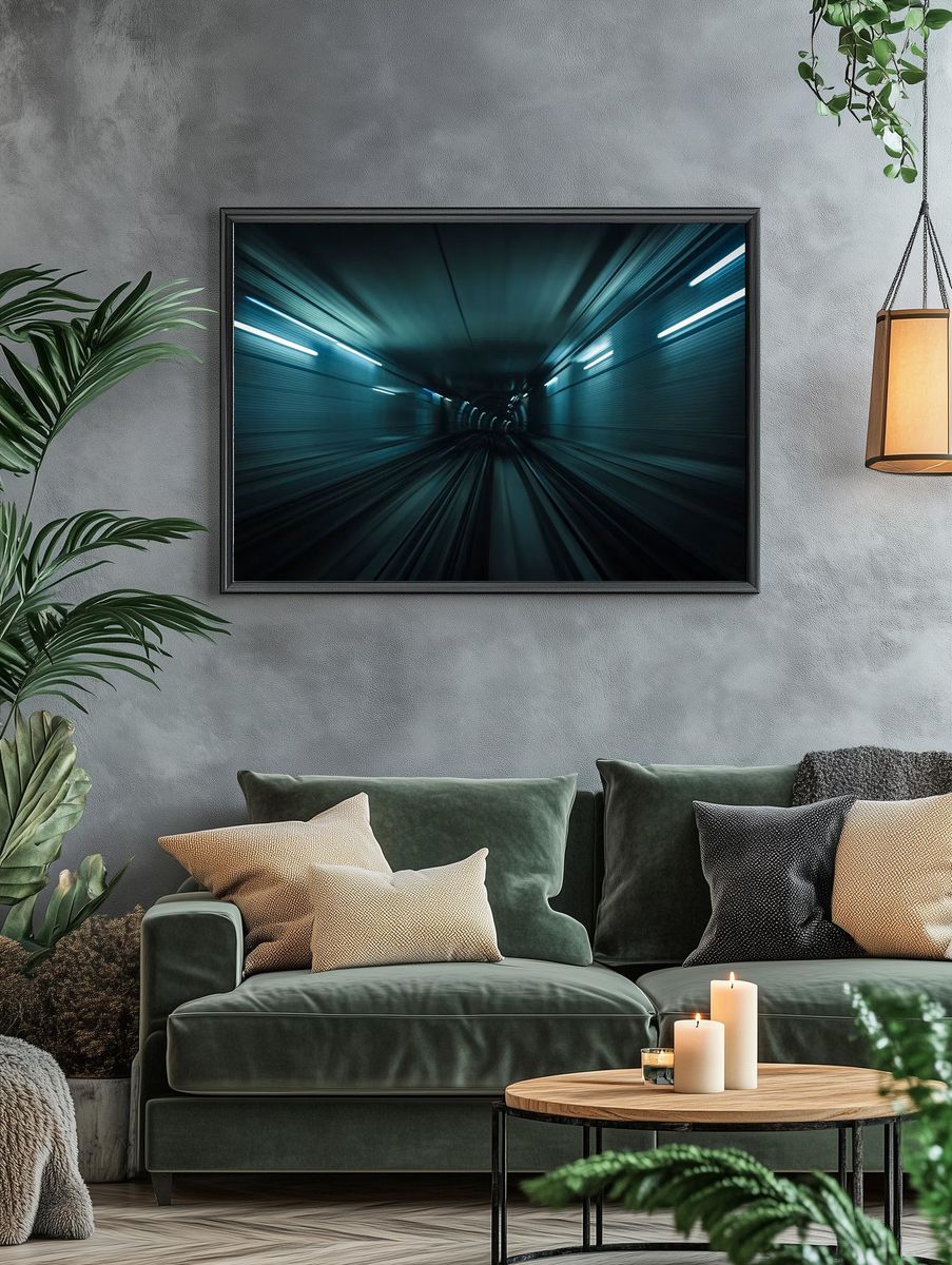 Urban Tunnel Motion — Photography Print. — room view 4