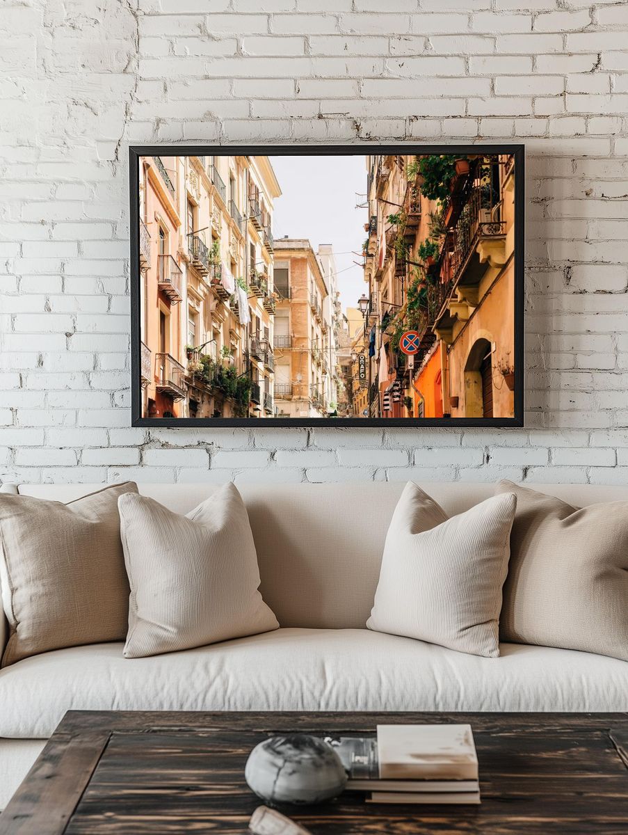 Charming Street in Italy — Photography Print. — room view 1